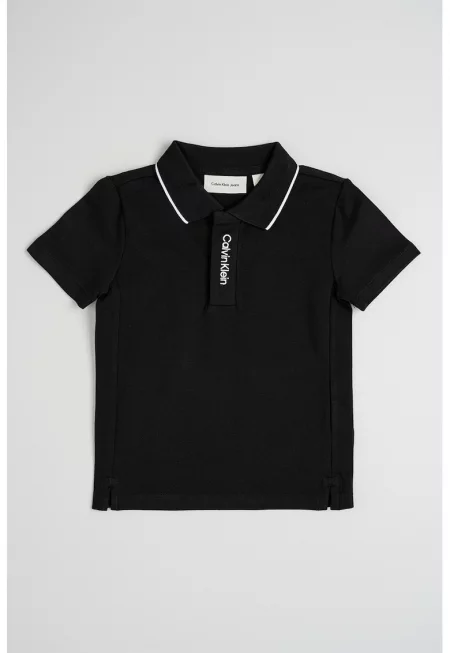 Тениска с яка и лого