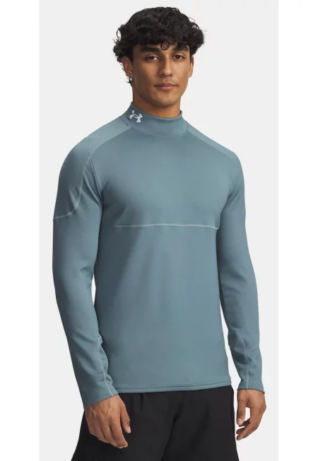 Under Armour Cold Weather Grid LS Mock-BLU мъжка тениска Син