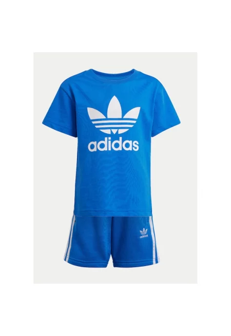 Унисекс памучен анцуг с тениска и къси панталони