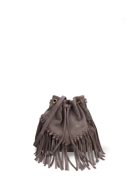 Велурена чанта Umbria Plus - Сив