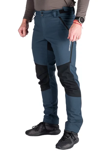 Водоустойчив и ветроустойчив хайкинг панталон Anatol - Черен/Петролно синьо