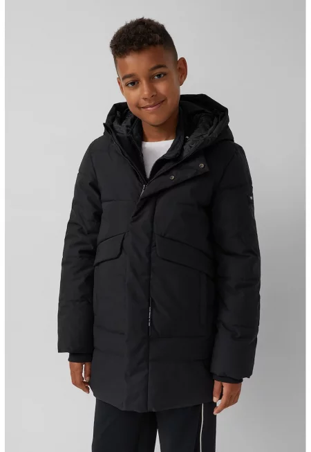 Зимно капитонирано яке с джобове с капаче