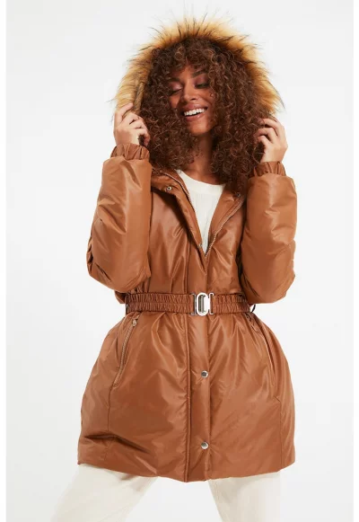 Зимно яке с еластичен колан