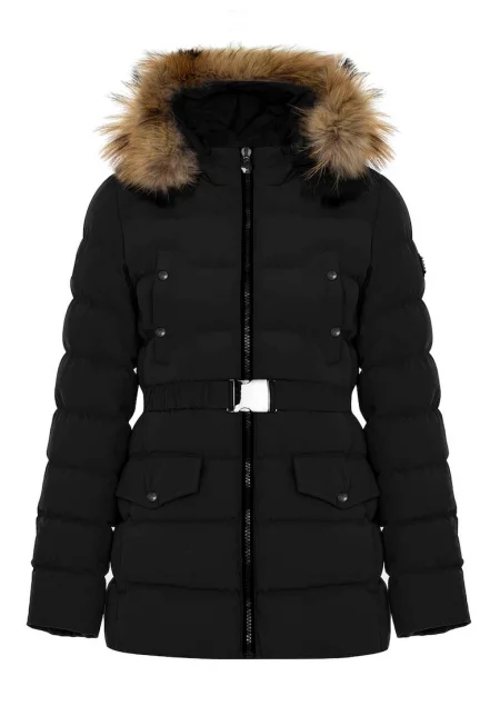 Зимно яке с памук и еластичен колан