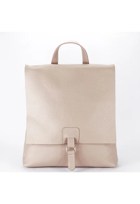 2 в 1 черна раница от естествена кожа 5974-28 M11 17711