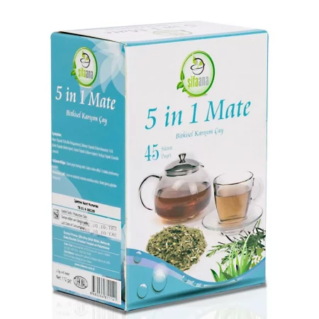 Билков чай 5 в 1 с мате и зелен чай – Енергия и фокус, 42 пакетчета