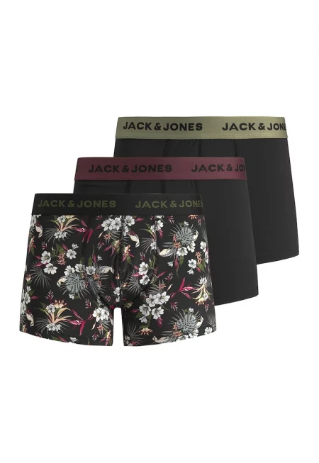 Боксерки с лого на талията - 3 чифта - Черен