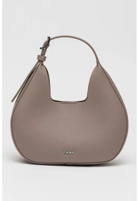 Чанта Хобо от еко кожа с метално лого