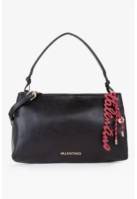 Чанта за рамо с метално лого - Антрацитно сиво