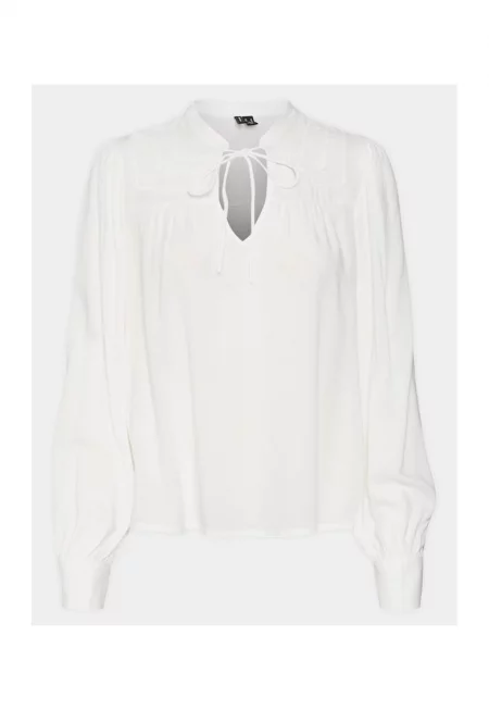 Дамска блуза -  303614119 - Бяла - Вискоза