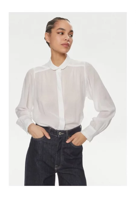 Дамска блуза -  Бяла - Памук - Бял