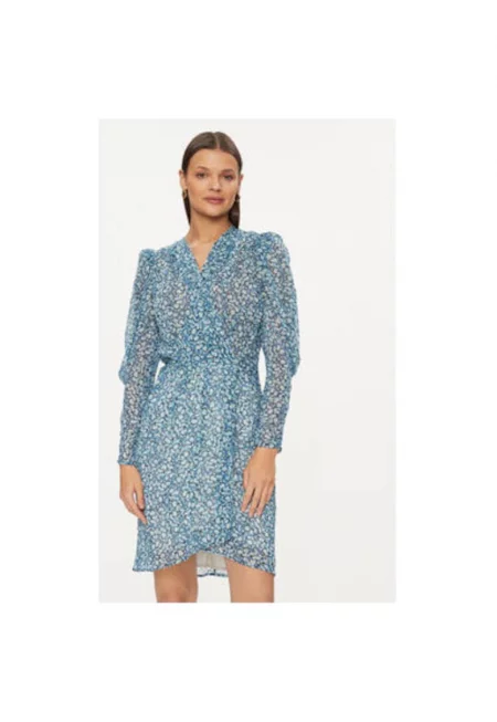 Дамска рокля -  303917753 - Рециклиран полиестер - Син