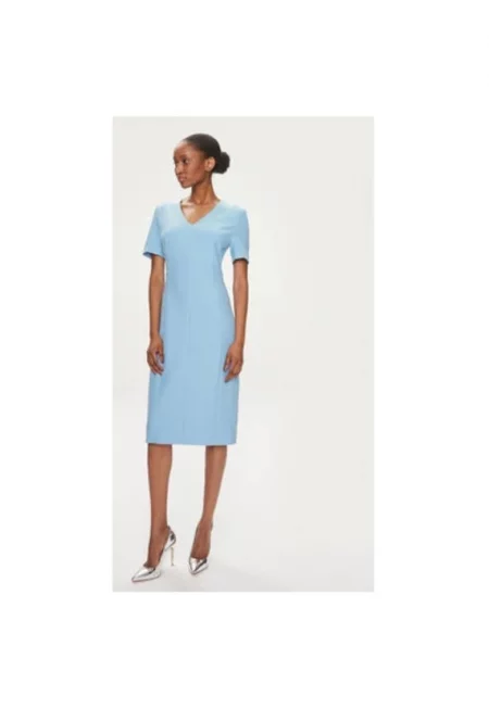 Дамска рокля -  304011375 - Вискоза/Полиестер - Син