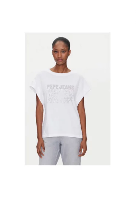 Дамска тениска  PL505996 - Памук - Бял - Бял