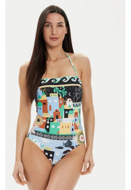 Дамски бански костюм -  303784058 - Найлон - Многоцветен - Многоцветен