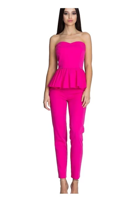 Дамски панталон -  Полиестер/Вискоза - Розов -