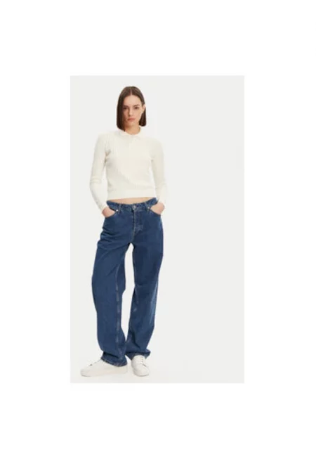 Дамски пуловер  AF9264 - Памук/Вълна - Екрю - Екрю