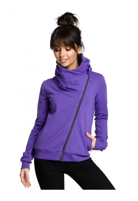 Дамски суичър - Памук/Еластан - Лилав