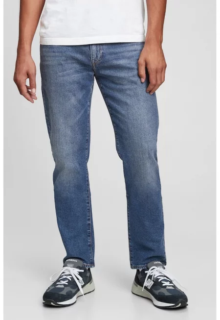 Дънки със захабен ефект - Син