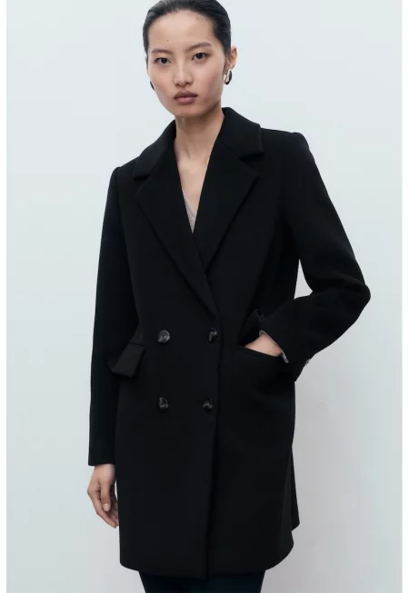 Двуредно слим палто