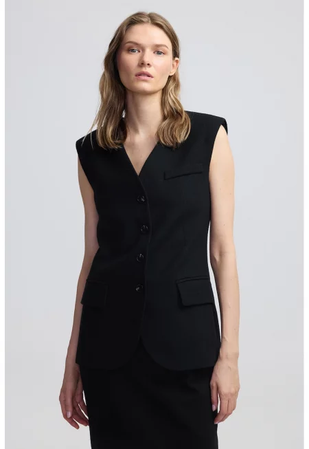 Елек с вълна с копчета