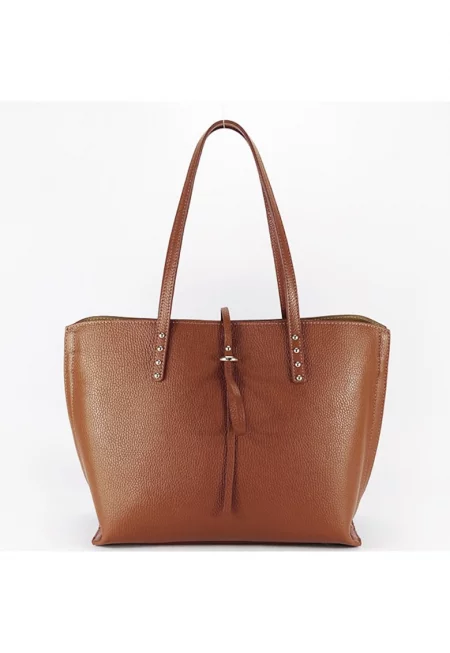 Голяма камилска чанта от естествена кожа 1740 M8 18123