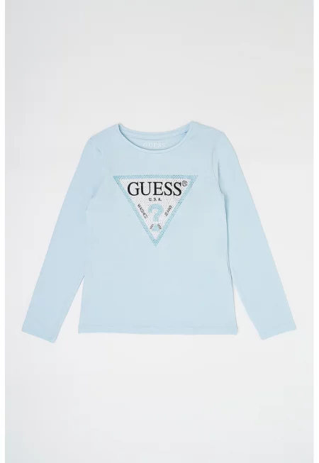 GUESS - Блуза с декоративни камъни и лого