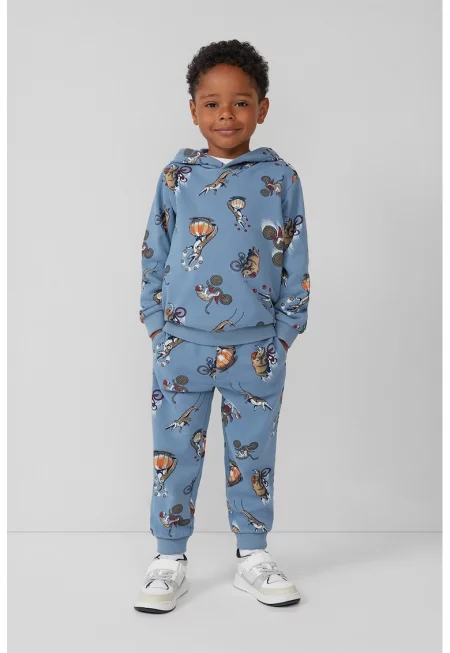 Худи с дълги ръкави и шарка