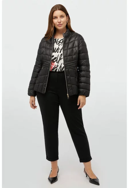 Капитонирано яке Nylon - Черен