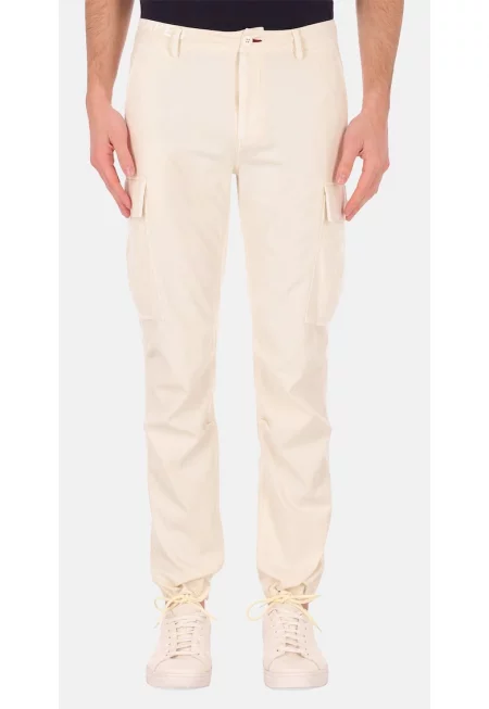 Карго панталон с памук - Бял