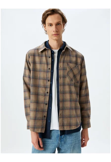 Карирана риза със свободна кройка