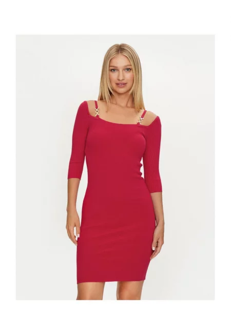 Коктейлна рокля Marciano Guess - розова