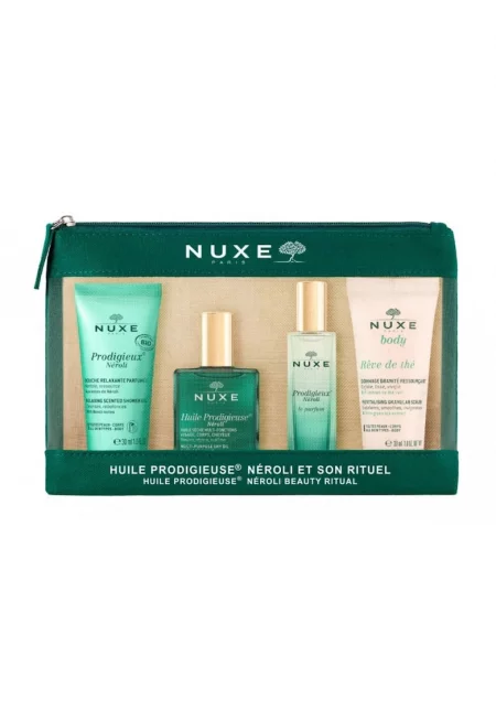 Комплект  Travel: Prodigieux Neroli - Жени - Парфюмна вода - 15 ml Миниатюрен + Душ гел за всички типове кожа - 30 ml + Reve de The - Ревитализиращ веган скраб за ...
