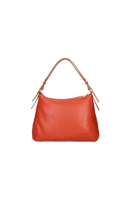 Кожена чанта 24267 с релеф - Керемидено червено