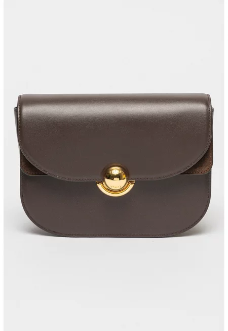 Кожена чанта през рамо Sfera - Тъмно лилаво