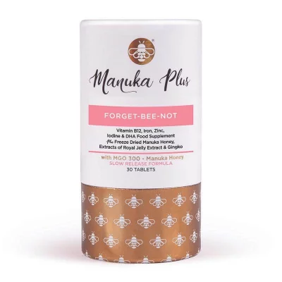 Manuka Plus® Forget-Bee-Not / Формула за силна памет с мед от манука, MGO 300, 30 таблетки