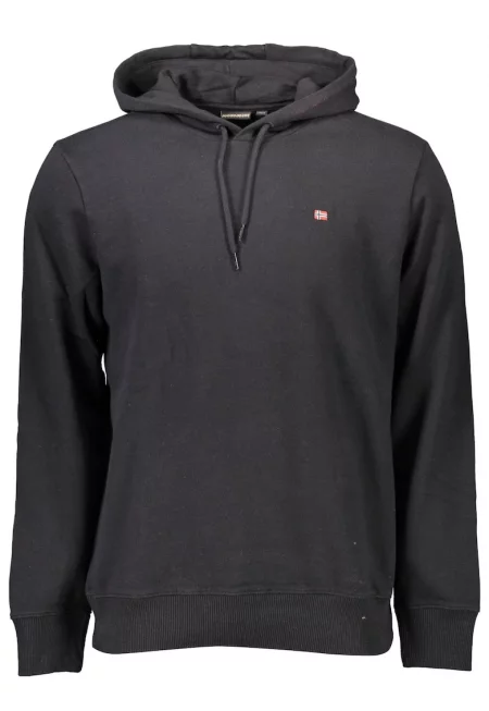 Мъжка блуза -  80% памук - 20% полиестер - черна - XS INTL - NP0A4FQV-BALIS-HOOD