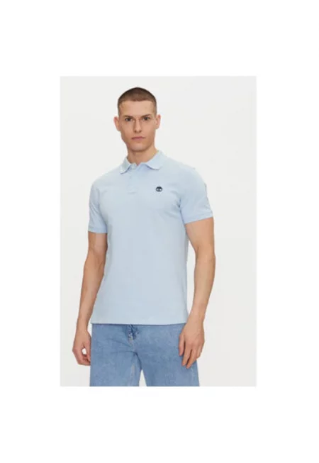 Мъжка поло риза  TB0A6VDP9401 - Органичен памук - 45687 - Светлосин