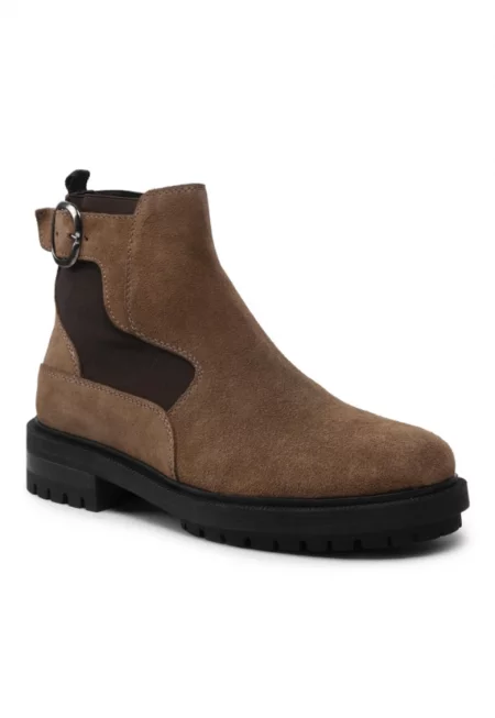 Мъжки боти Челси -  Естествена кожа - Кафяв