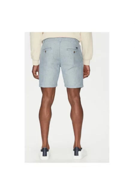 Мъжки къси панталони  INERWILO 70-815 - памук/лен - син - Син