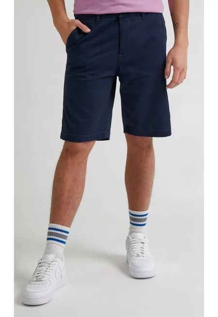Мъжки къси панталони  Regular Chino Short - тъмносини - еластичен памук - кройка regular fit