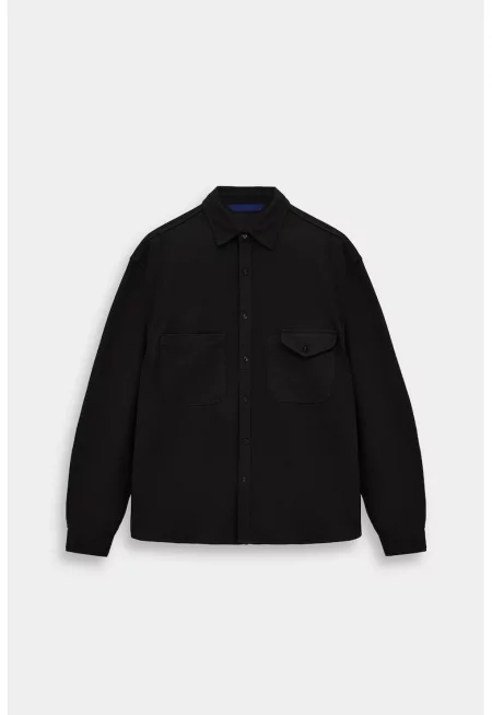Мъжки ризи  Regular Fit черно памук