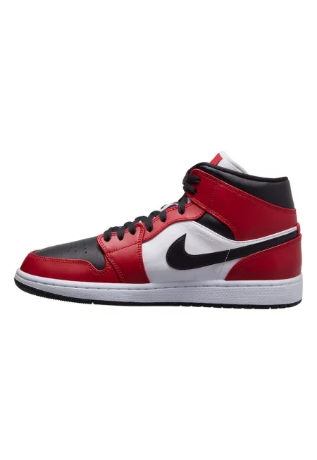 Мъжки спортни обувки AIR JORDAN 1 MID C/O -  Екологична кожа - Червен