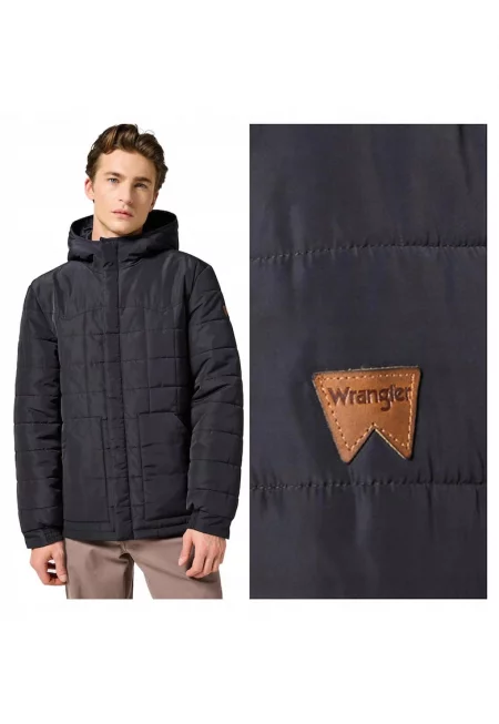 Мъжко яке -  Transitional Puffer - Стандартна кройка - Класически дизайн - Без качулка - Цип - Памук - Черно - Черен