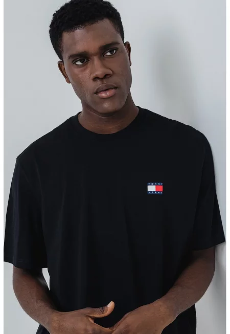 Памучна тениска с принт на гърба