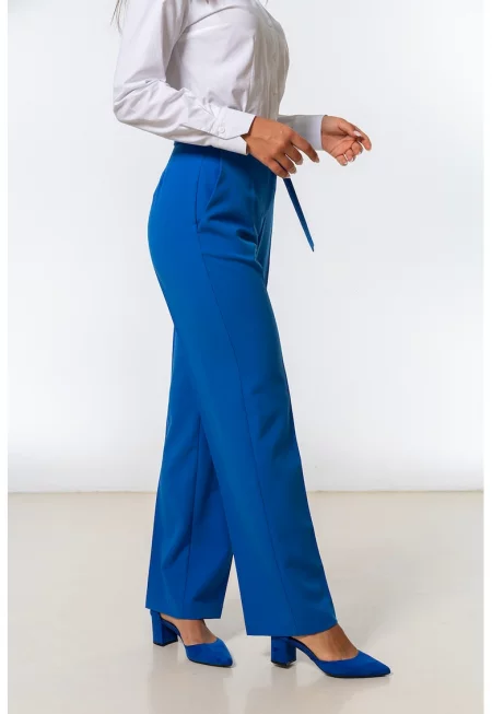 Панталон Nasira с връзка - Кралско Синьо