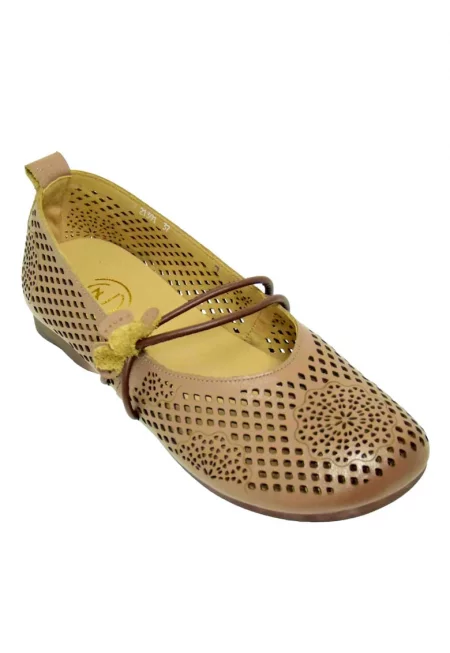 Перфорирани дамски обувки  Fo128 - - Apricot
