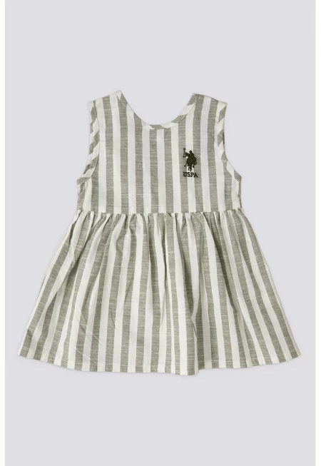 Разкроена раирана рокля