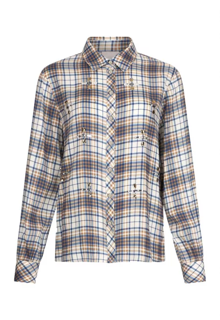 Риза с декоративни камъни