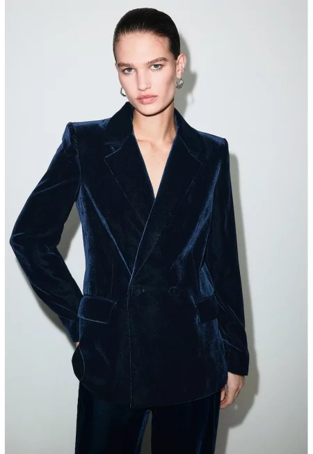 Сако със свободна кройка - Ултрамарин синьо